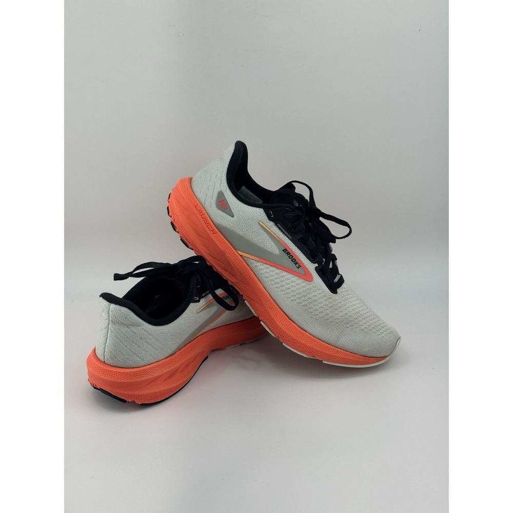 Brooks Launch 10 Women's White Firery Coral Running 1203981B410 Size 8 B - Picture 8 of 10